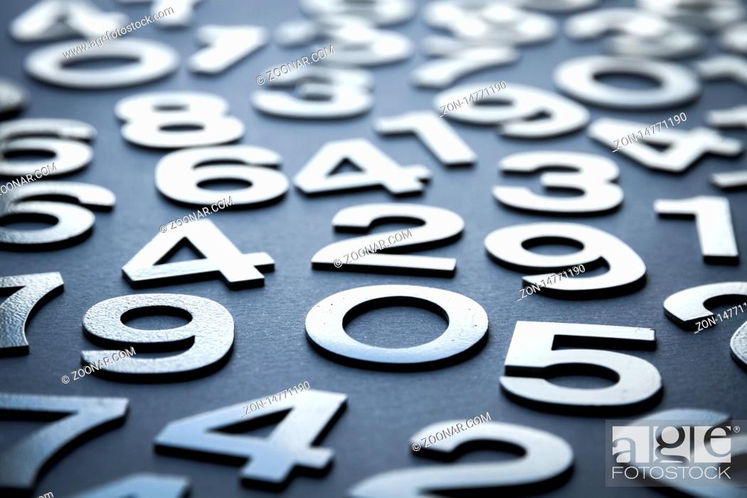 Stock Photo: Mathematics background made with solid numbers - Closeup view.