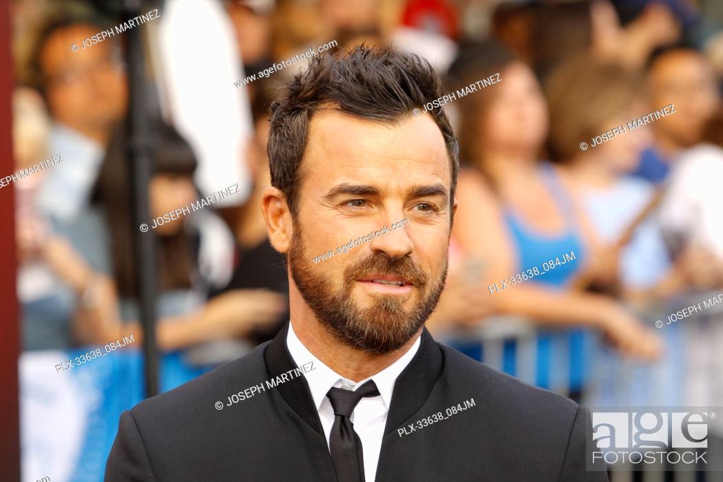 Stock Photo: Justin Theroux at the Premiere of Lionsgate's ""The Spy Who Dumped Me"" held at the Fox Village Theater in Westwood, CA, July 25, 2018.