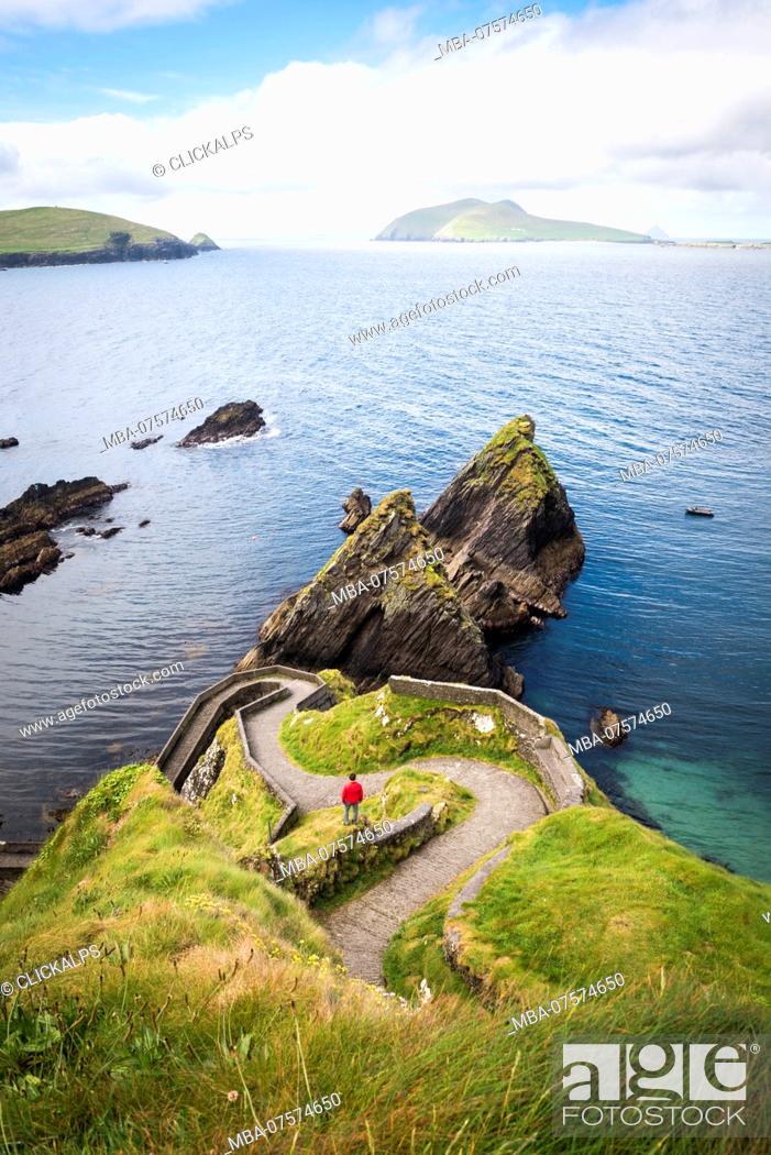 Stock Photo: Dunquin pier, Dingle peninsula, County Kerry, Munster province, Ireland, Europe,.