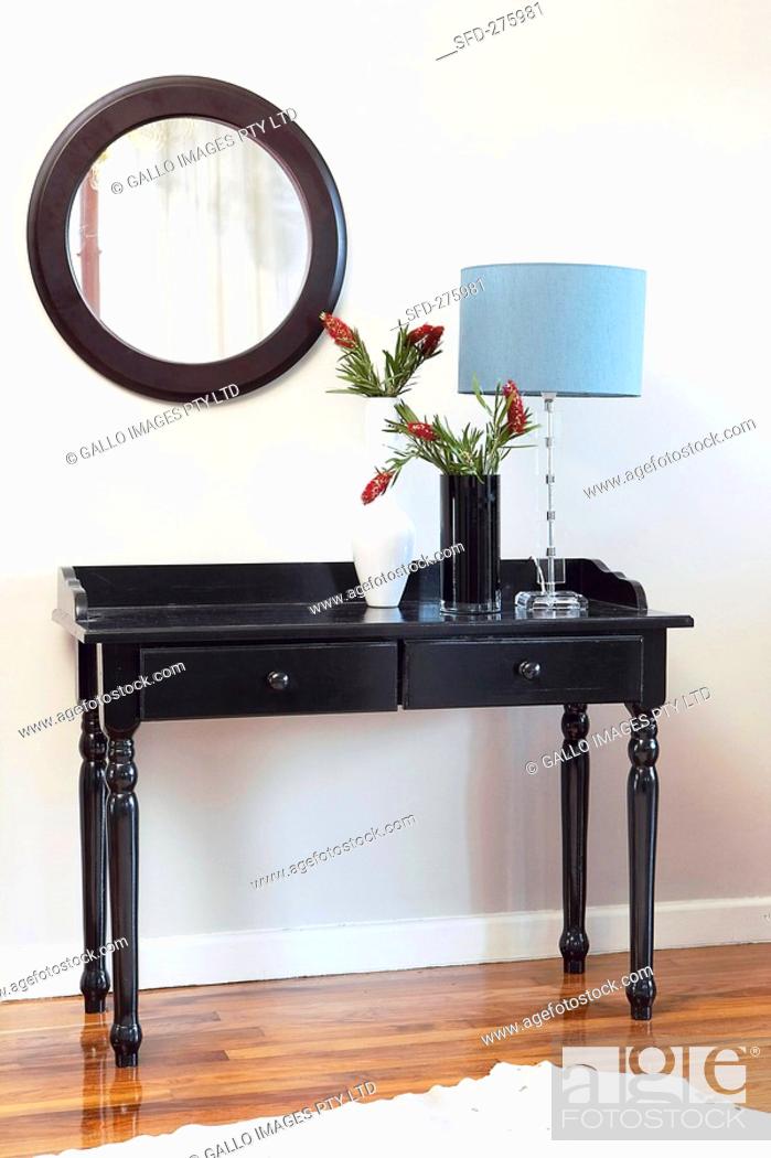 Black Side Table With Lamp And, What Size Lamp For End Table