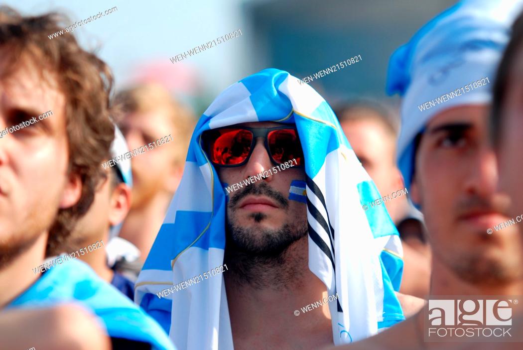Stock Photo: 2014 FIFA World Cup - Round 16 - Argentina vs. Switzerland match held at Arena Corinthians - Atmosphere and fans Where: Sao Paulo.