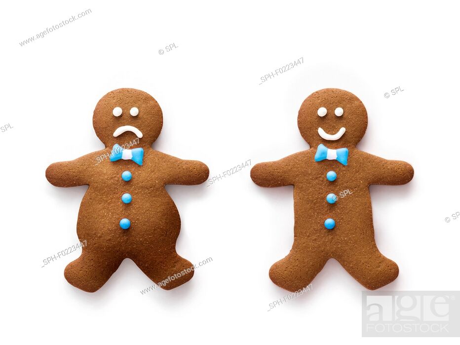 Stock Photo: Two gingerbread men.
