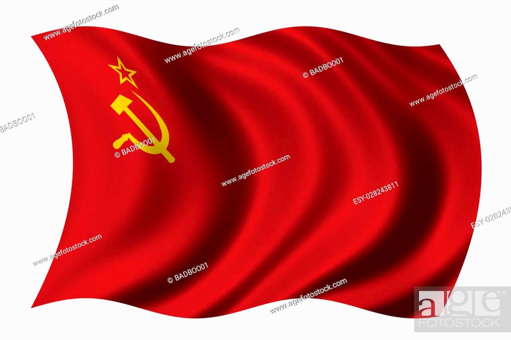 Flag of the Soviet Union waving in the wind, Stock Photo, Picture And Low  Budget Royalty Free Image. Pic. ESY-028243811 | agefotostock