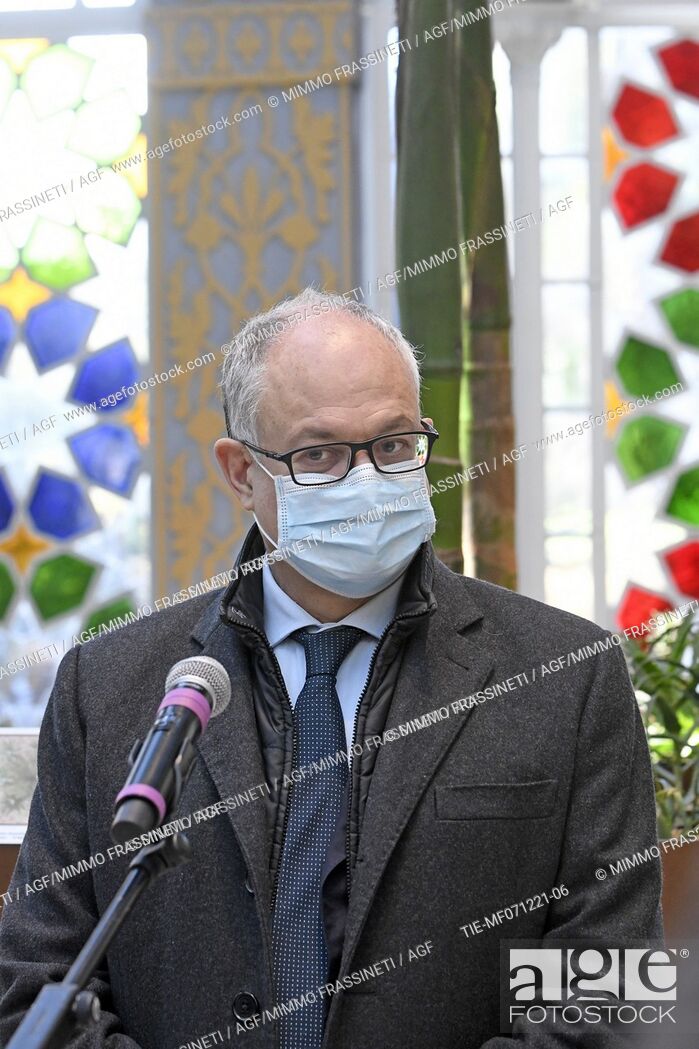 Stock Photo: Mayor of Rome Roberto Gualteri during the opening of the Serra Moresca ( Moresca Greenhouse ). After a restoration conducted by the Capitoline superintendency.