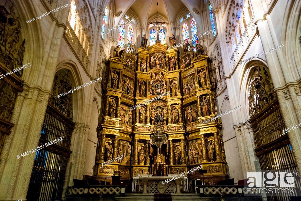 Photo de stock: Inside the Major chapel. Cathedral of Saint Mary of Burgos. Burgos, Castile and Leon, Spain, Europe.