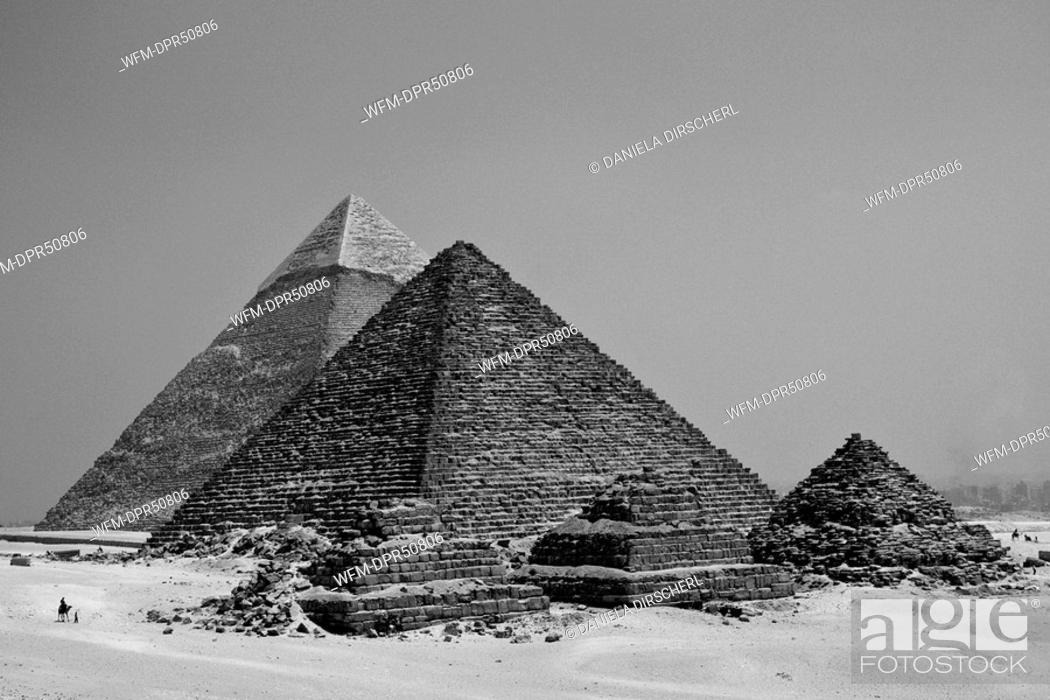Stock Photo: Pyramids of Giza, Cairo, Egypt.