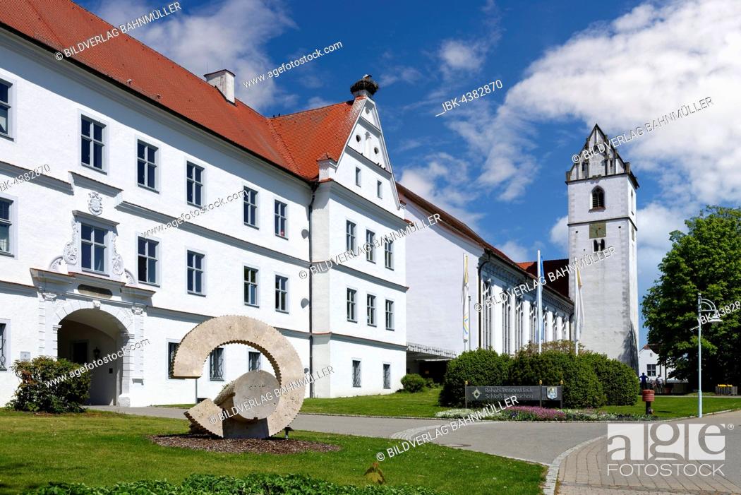 Stock Photo: St. Cornelius and Cyprian, parish church and former convent, Bad Buchau, Upper Swabia, Baden-Württemberg, Germany.