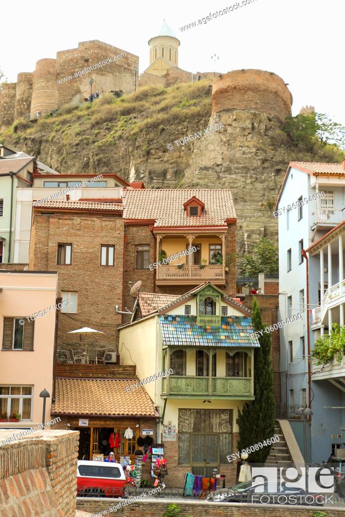 Stock Photo: Tbilisi Old Town, the Historic district of the capital of Georgia.