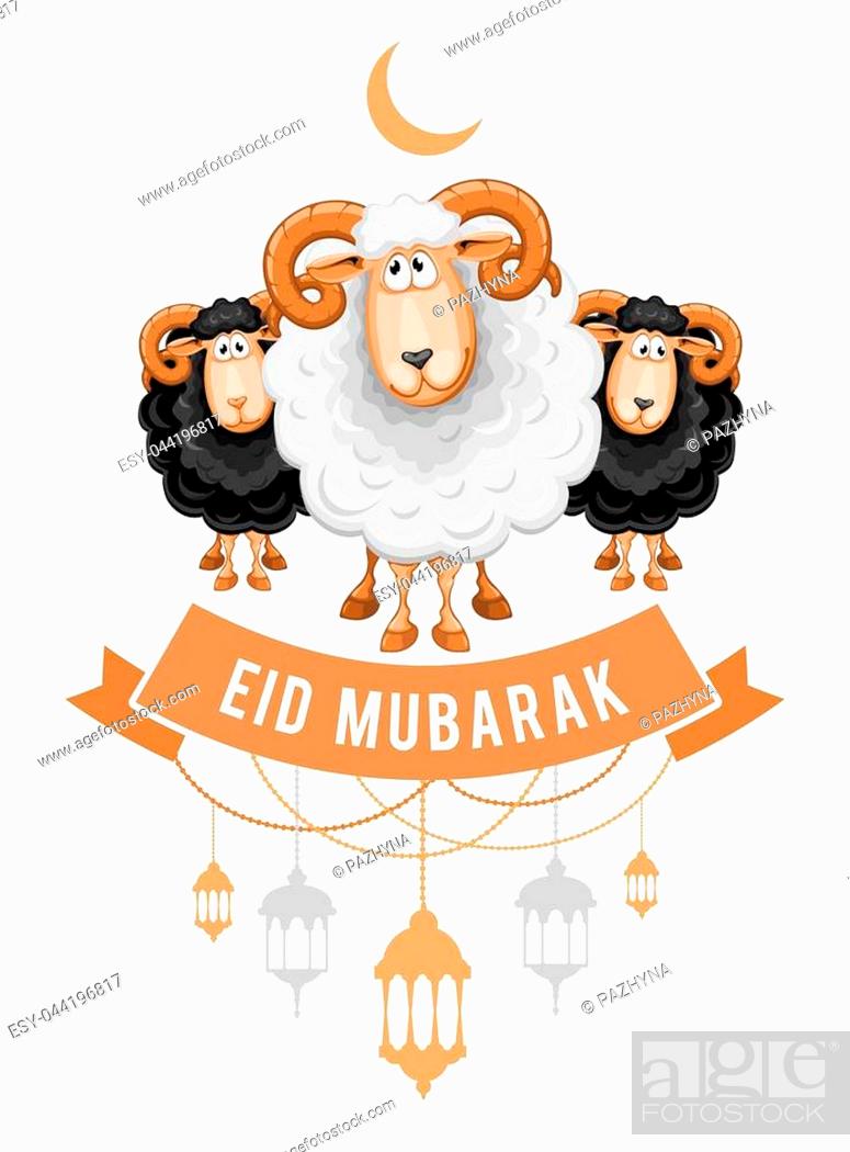 Greeting design for the celebration of Muslim community festival Eid Al  Adha, Stock Vector, Vector And Low Budget Royalty Free Image. Pic.  ESY-044196817 | agefotostock
