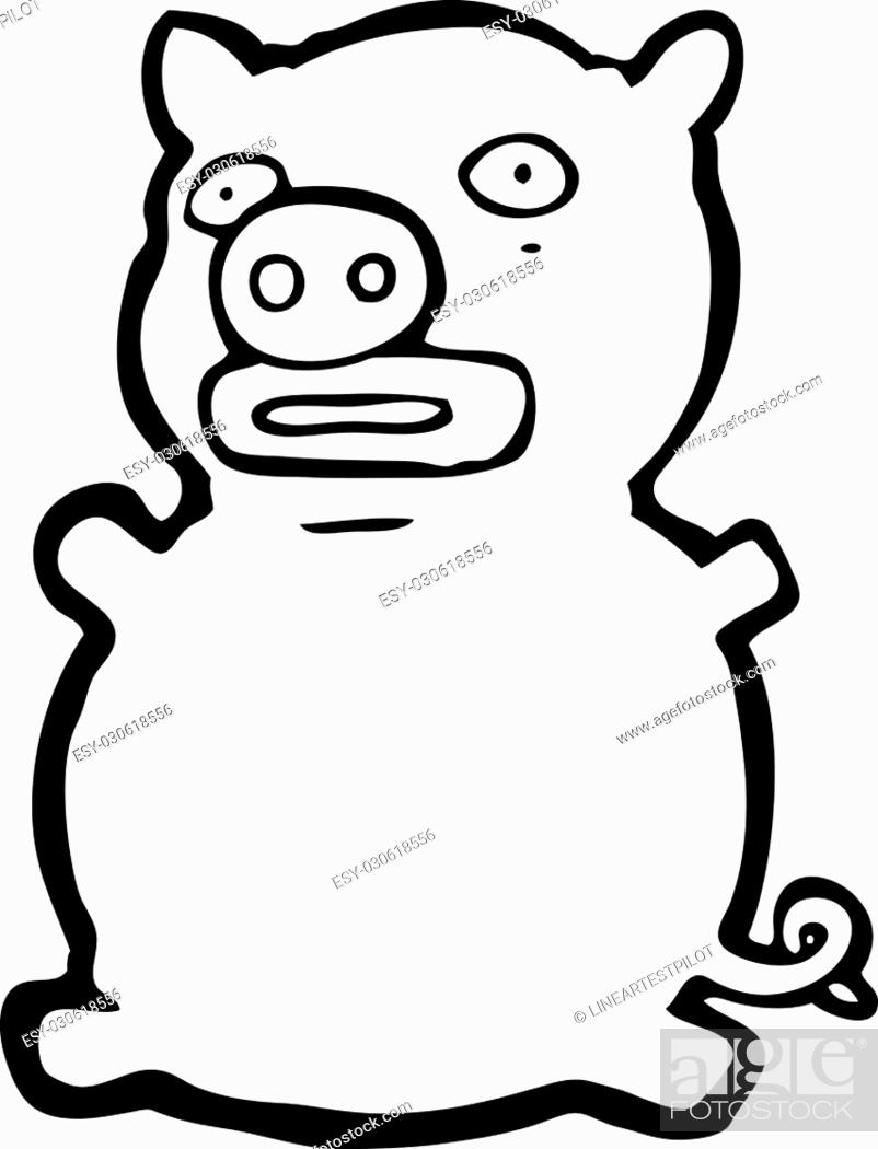ugly pig cartoon, Stock Vector, Vector And Low Budget Royalty Free Image.  Pic. ESY-030618556 | agefotostock