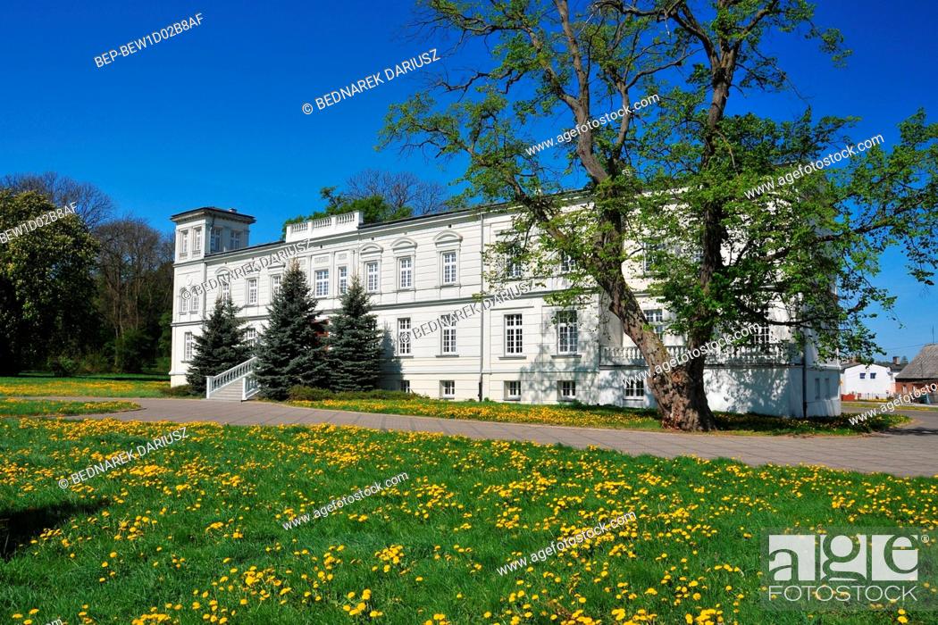 Stock Photo: A neo-renaissance palace from the 19th century, rebuilt in 1922. Koszewko, West Pomeranian Voivodeship, Poland.