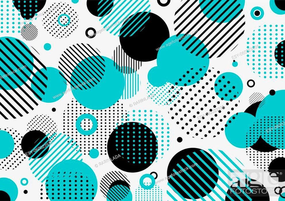 Abstract retro 80s-90s pattern blue and black geometric circles, line, dot  on white background, Stock Vector, Vector And Low Budget Royalty Free  Image. Pic. ESY-060023936 | agefotostock
