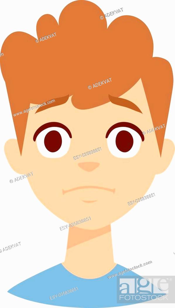 Boy makes angry face. Angry boy face vector and cute little angry boy,  Stock Vector, Vector And Low Budget Royalty Free Image. Pic. ESY-035838851  | agefotostock