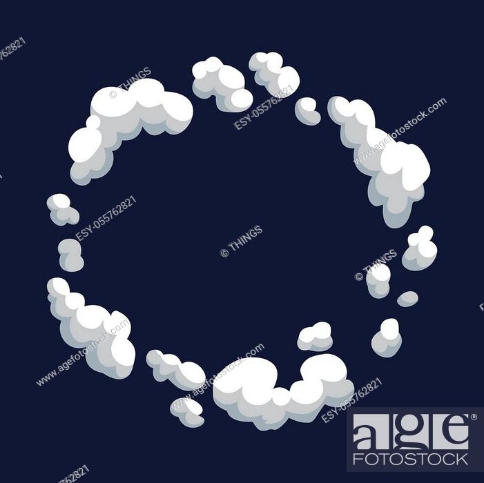Cartoon pattern of smoke cloud. Bomb blast. Comic vector fog puff, Stock  Vector, Vector And Low Budget Royalty Free Image. Pic. ESY-055762821 |  agefotostock