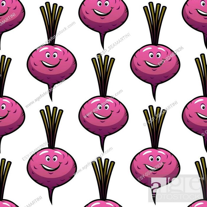 Seamless smiling cartoon beet background, Stock Vector, Vector And Low  Budget Royalty Free Image. Pic. ESY-024827836 | agefotostock