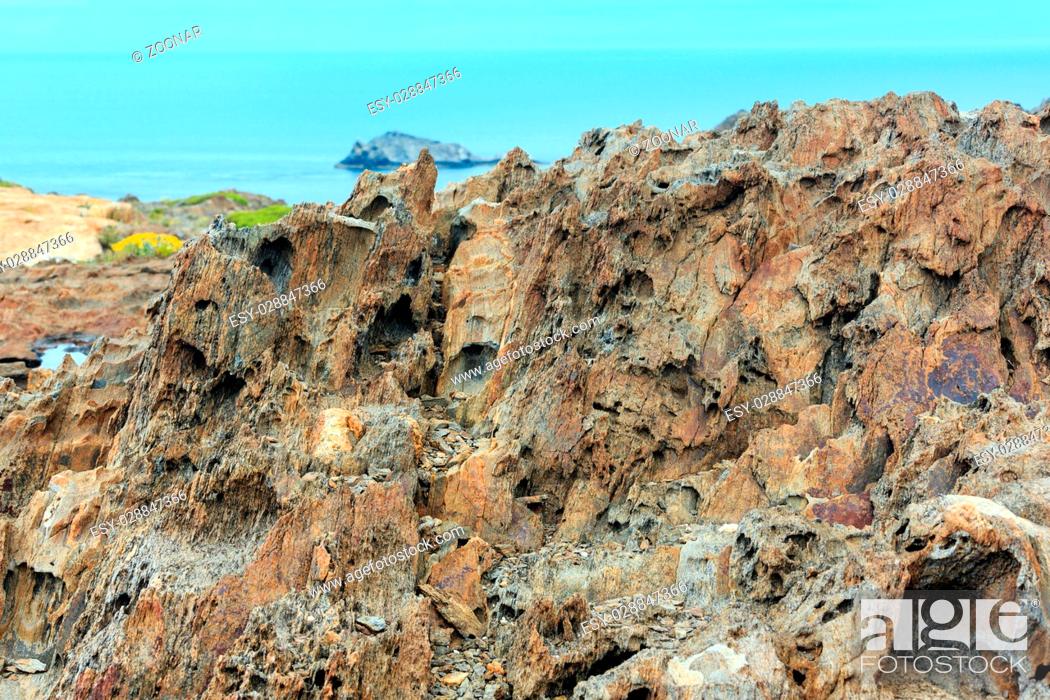 Stock Photo: Costa Brava rocky coast, Spain.