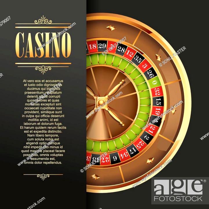Casino logo poster background or flyer. Casino invitation or banner template  with Roulette Wheel, Stock Vector, Vector And Low Budget Royalty Free  Image. Pic. ESY-026579007 | agefotostock