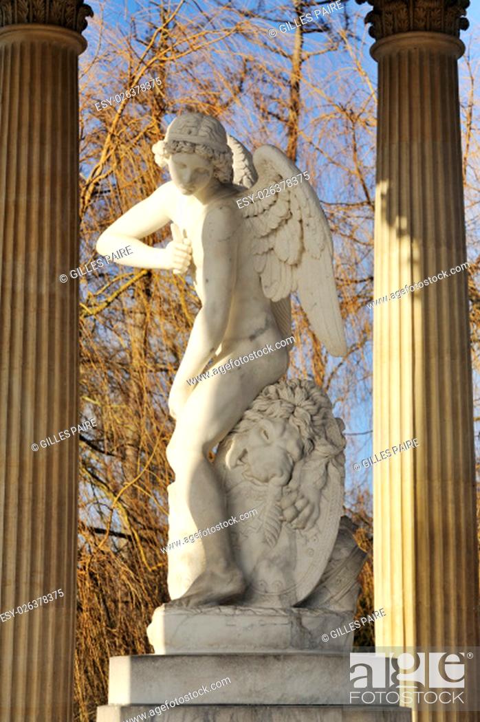 Stock Photo: versailles temple of love with its center the statue of Cupidon.