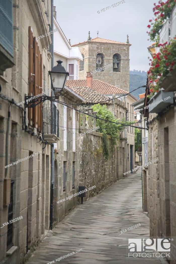 Stock Photo: Empty Street; Allariz; Orense; Galicia; Spain.