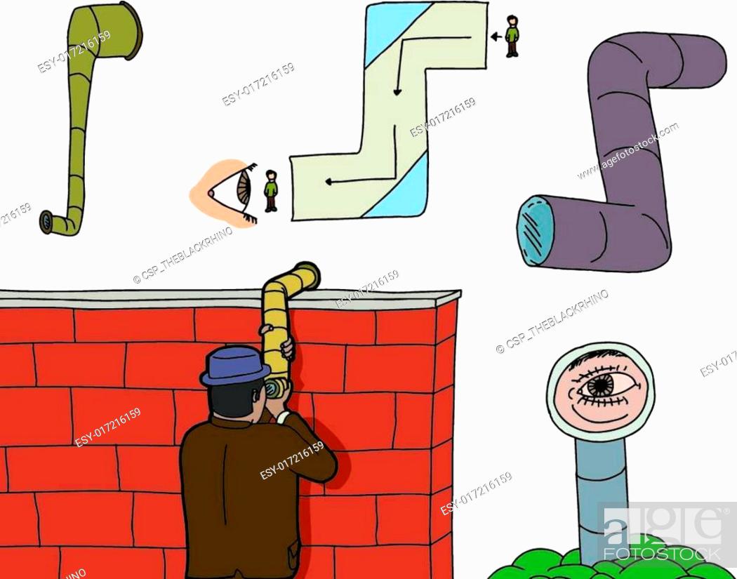 Various Periscope Spying Cartoons, Stock Vector, Vector And Low Budget  Royalty Free Image. Pic. ESY-017216159 | agefotostock