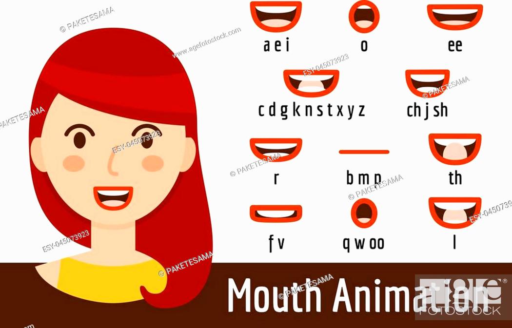 Mouth Lip Sync set for animation of sound pronunciation, Stock Vector,  Vector And Low Budget Royalty Free Image. Pic. ESY-045073923 | agefotostock