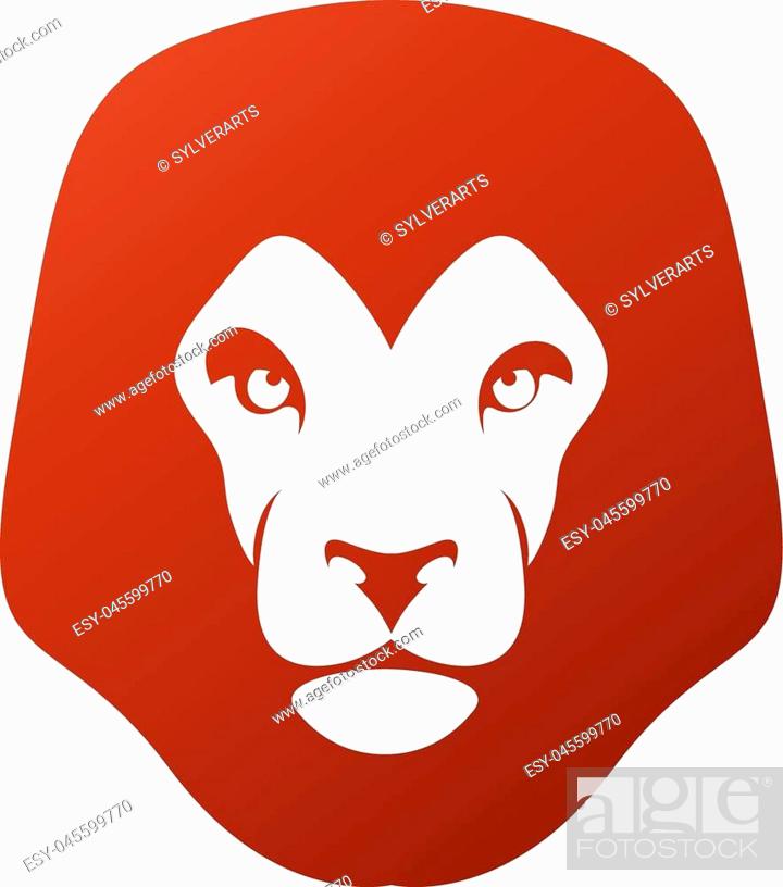 Brave Lion King face emblem animal element. Heraldic Coat of Arms  decorative logo isolated vector..., Stock Vector, Vector And Low Budget  Royalty Free Image. Pic. ESY-045599770 | agefotostock