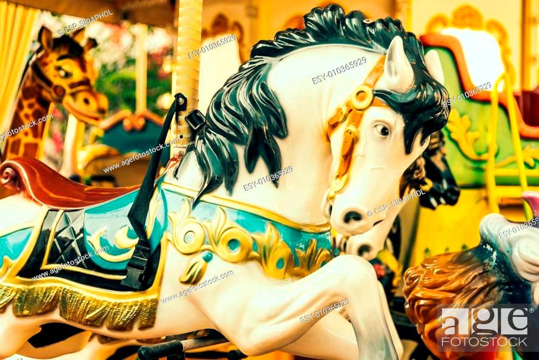 Stock Photo: carousel carnival.