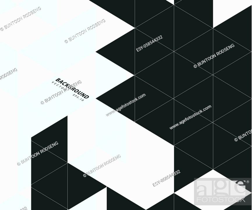 Vector: Modern technology illustration with square mesh. Vector abstract boxes cube cell background. Digital geometric abstraction with lines and points.