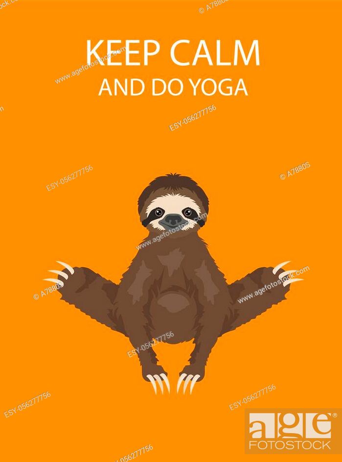 Sloth yoga collection. Funny cartoon animals in different postures set,  Stock Vector, Vector And Low Budget Royalty Free Image. Pic. ESY-056277756  | agefotostock