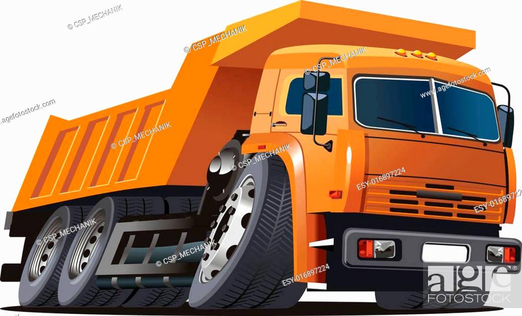 Cartoon dump truck, Stock Vector, Vector And Low Budget Royalty Free Image.  Pic. ESY-016897224 | agefotostock