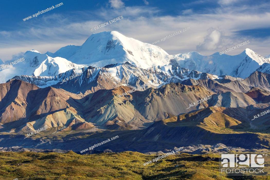 Stock Photo: Mount Mather of the Alaska Range mountains, Denali National Park; Alaska, United States of America.