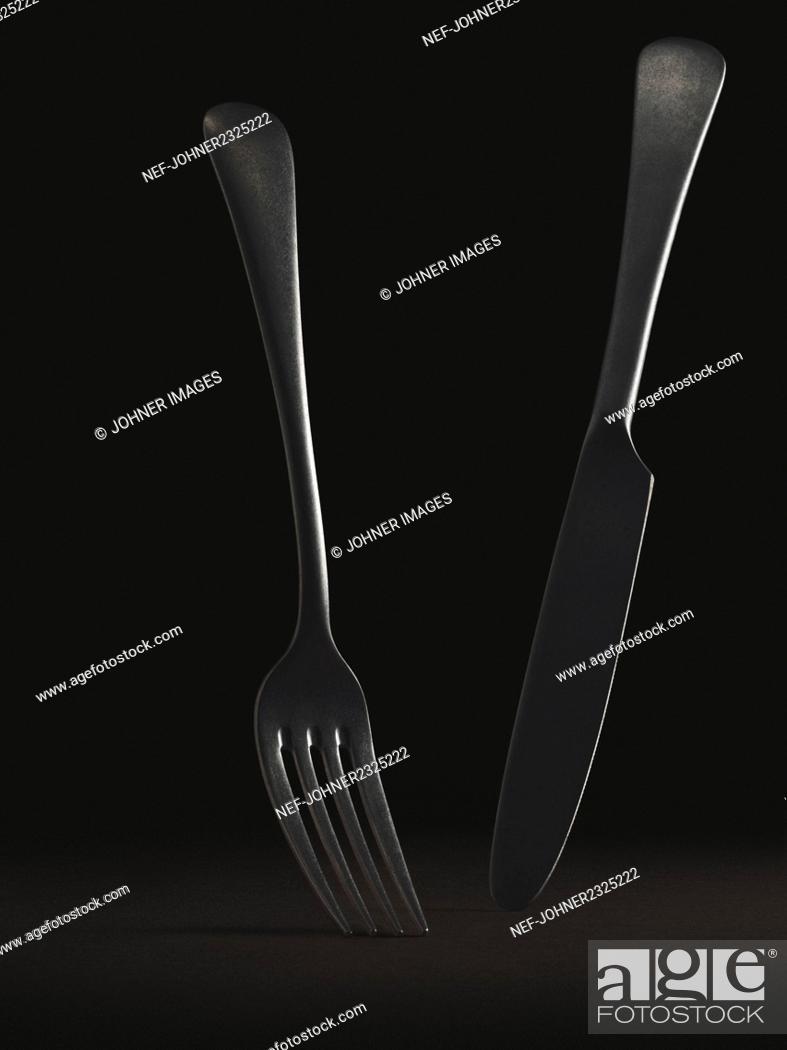 Stock Photo: Knife and fork.