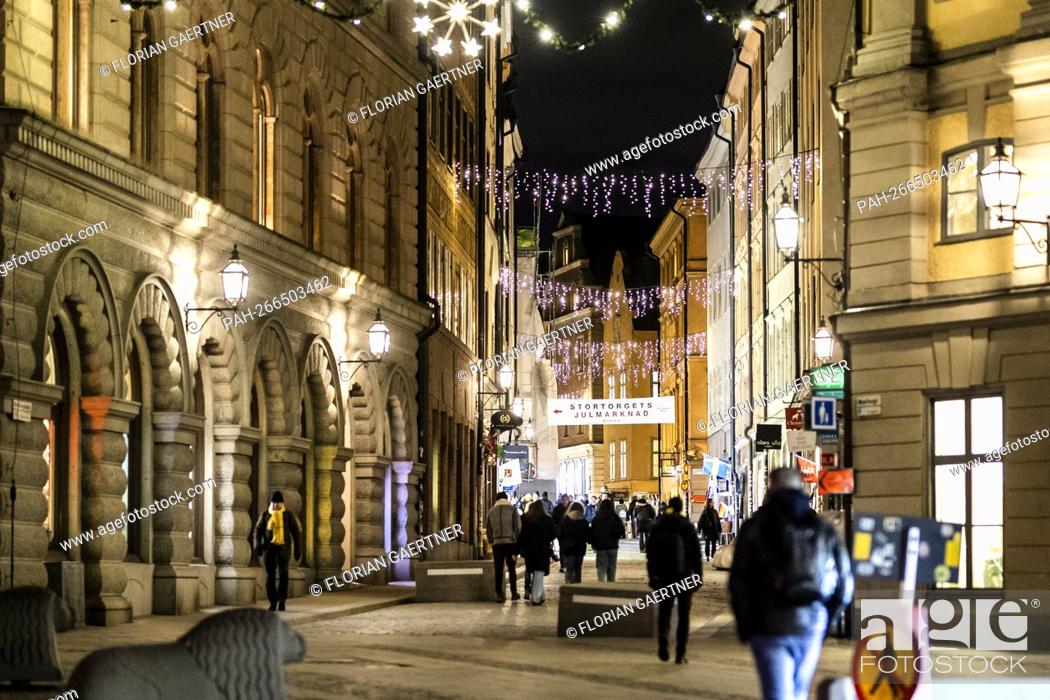 Stock Photo: Impression in the evening of Stockholm, 01.12.2021. Copyright: Florian Gaertner / photothek.de. - Stockholm/Schweden.