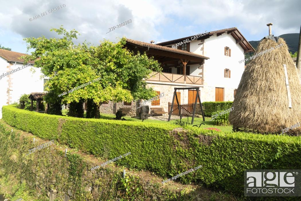 Stock Photo: Etxalar is a town and municipality located in the province and autonomous community of Navarre, northern Spain.
