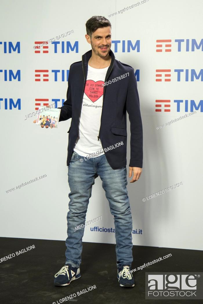 Stock Photo: Italian singer Lorenzo Baglioni at Festival di Sanremo. Sanremo, February 6th 2018.