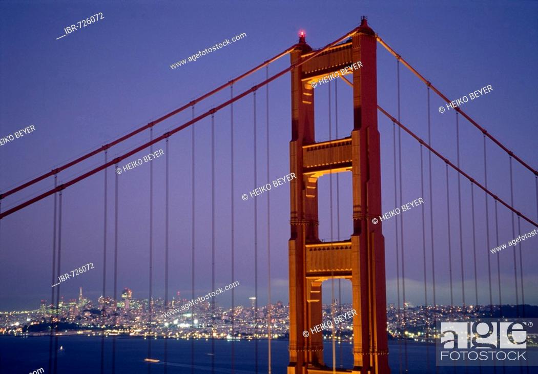 Stock Photo: Golden Gate Bridge, California, USA.