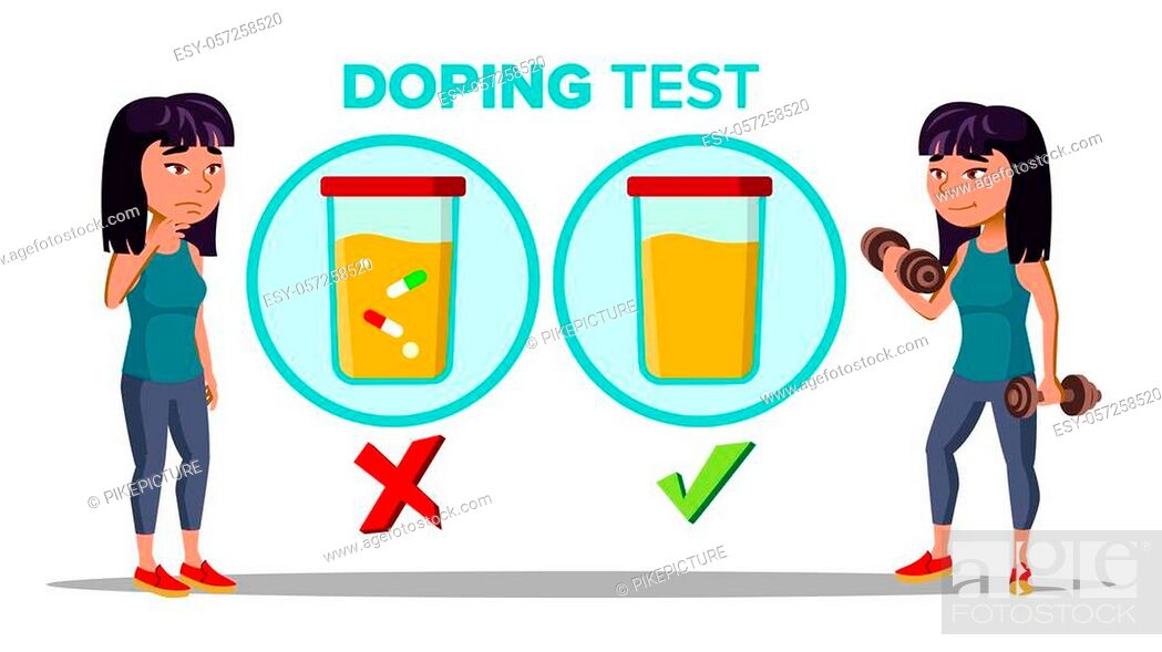 Doping, Drug Test Cartoon Banner Template. Laboratory, Lab Doping Testing  Isolated Clipart, Stock Photo, Picture And Low Budget Royalty Free Image.  Pic. ESY-057258520 | agefotostock