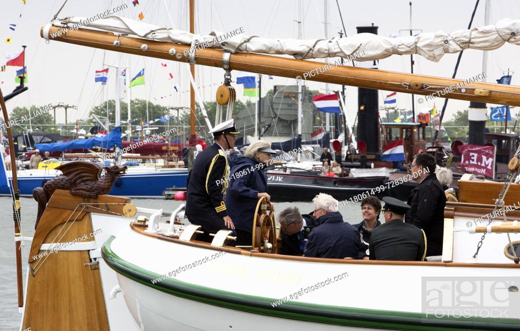 Stock Photo: Princess Beatrix of The Netherlands at Bataviahaven in Lelystad on June 14, 2018, to attend the 100th anniversary of the Zuiderzee Act.