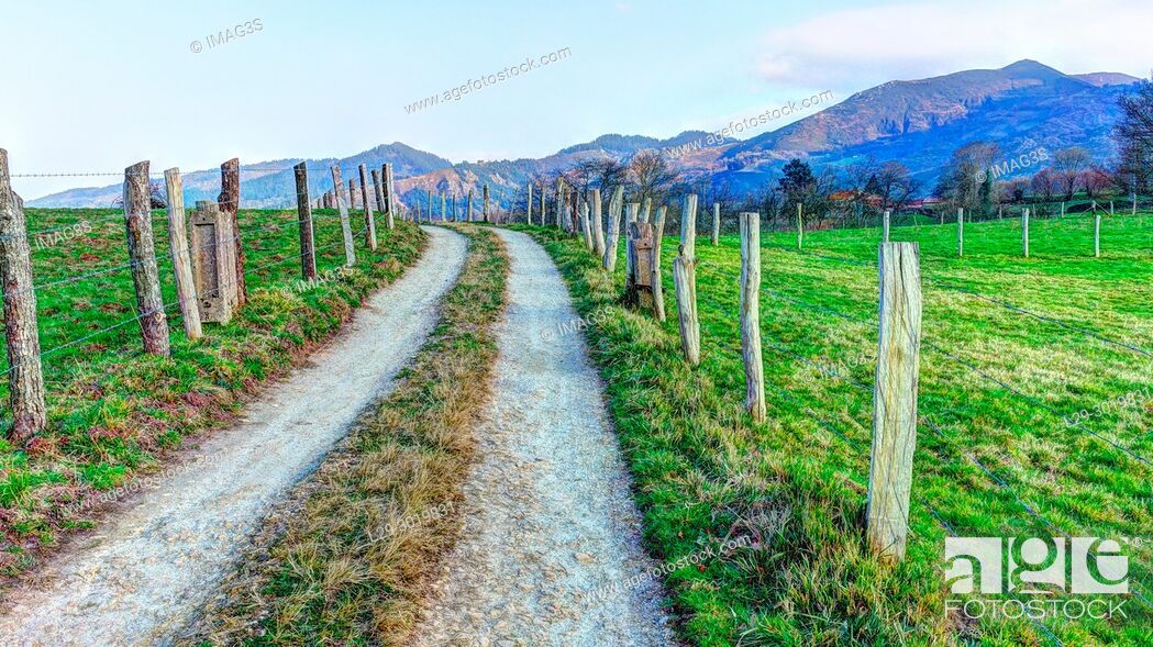 Photo de stock: Rural landscape near Nava village, Asturias, Spain.