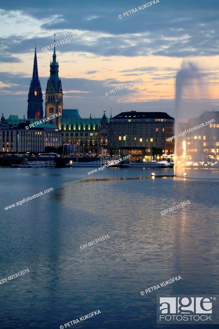 Alster lake in Hamburg, Stock Photo, Picture And Low Budget 
