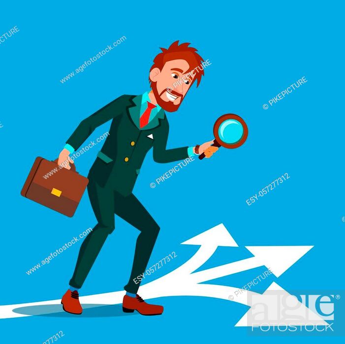 Detective Investigating, Searching Clues Cartoon Character, Stock Photo,  Picture And Low Budget Royalty Free Image. Pic. ESY-057277312 | agefotostock