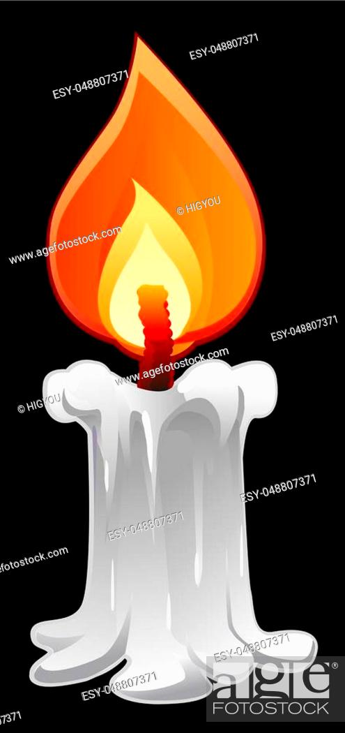 Cartoon candle fire, vector illustration, vertical, isolated, Stock Vector,  Vector And Low Budget Royalty Free Image. Pic. ESY-048807371 | agefotostock