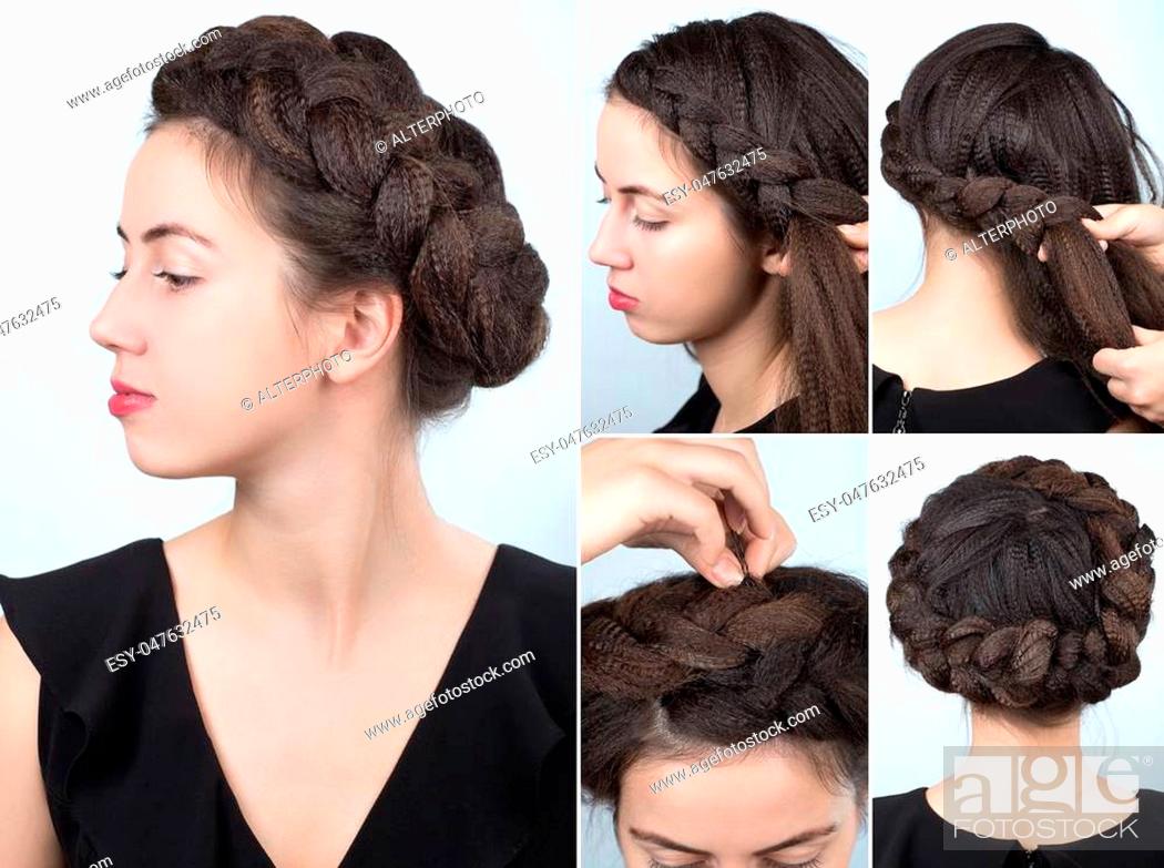 Process of weaving braid. Hairstyle for long hair. Boho style, Stock Photo,  Picture And Low Budget Royalty Free Image. Pic. ESY-047632475 | agefotostock