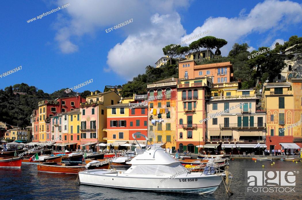 Stock Photo: Italien, Italia, Ligurien, Riviera di Levante Portofino, Bootshafen,.