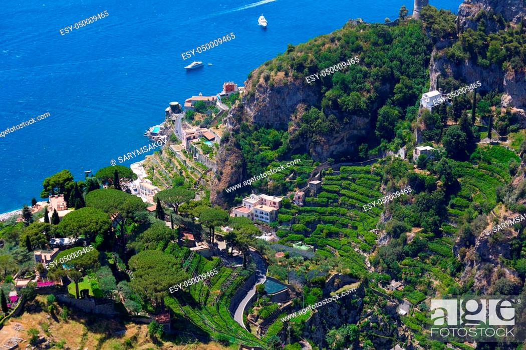 Stock Photo: The Amalfi Coast, Italy. One of the most famous resorts.