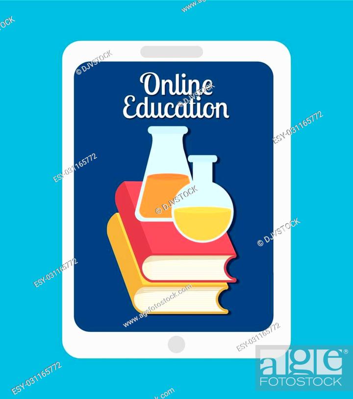 Stock Vector: E learning or online education design, vector illustration graphic.