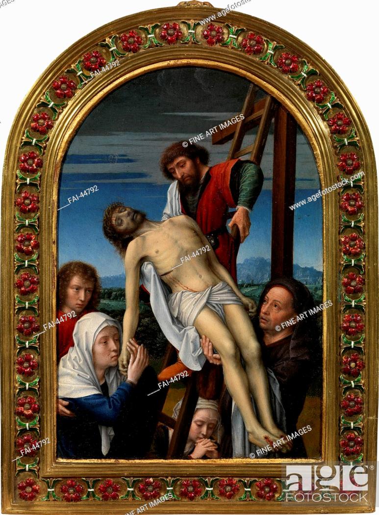 Stock Photo: The Descent from the Cross by David, Gerard (ca. 1460-1523)/Oil on wood/Early Netherlandish Art/after 1500/The Netherlands/Galleria degli Uffizi.
