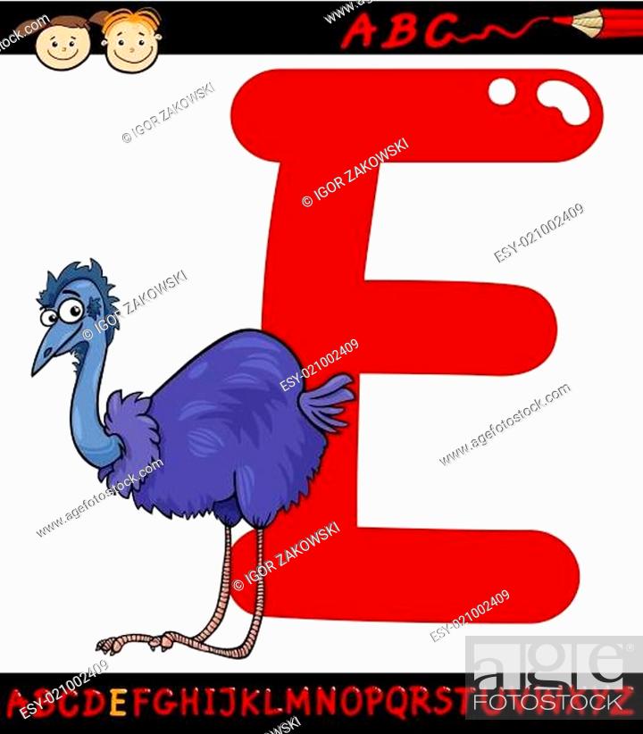 letter e for emu cartoon illustration, Stock Vector, Vector And Low Budget  Royalty Free Image. Pic. ESY-021002409 | agefotostock