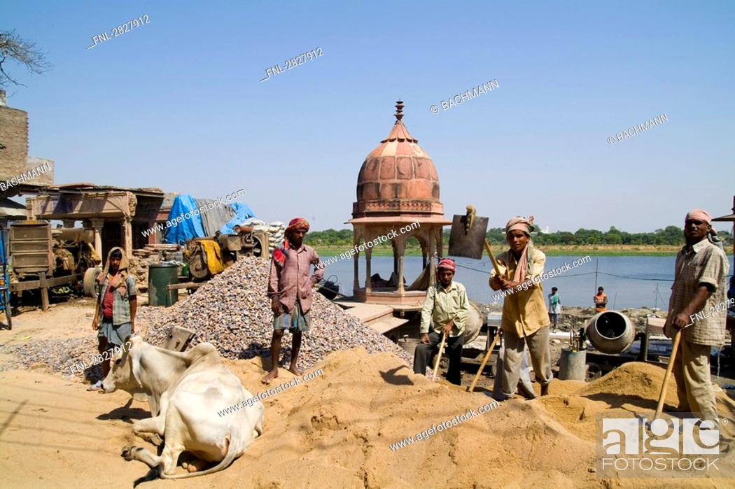 Stock Photo: Construction Site in Mathura, India.