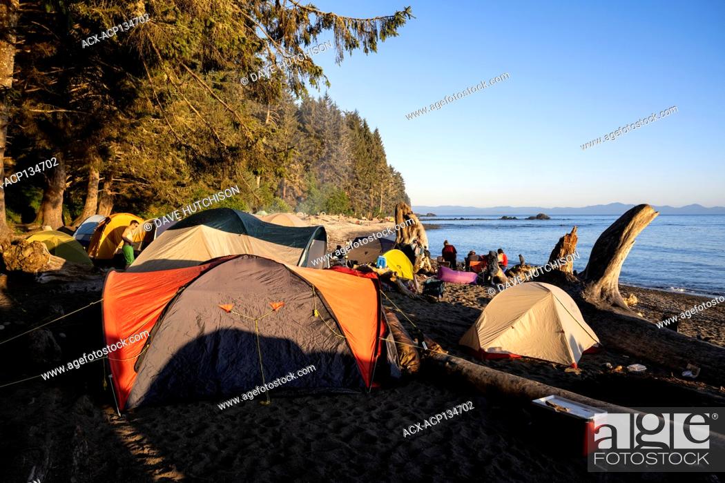 Stock Photo: Sombrio Beach, Juan de Fuca Trail, near Port Renfrew, Vancouver Island, BC Canada.